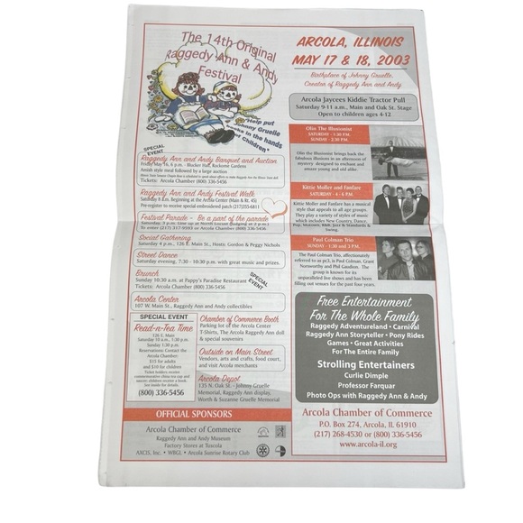 Raggedy Ann & Andy Festival 10th-14th Commerative Issue Newsletter Rags Magazine - Picture 6 of 10